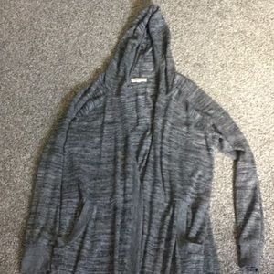 Long black and gray cardigan